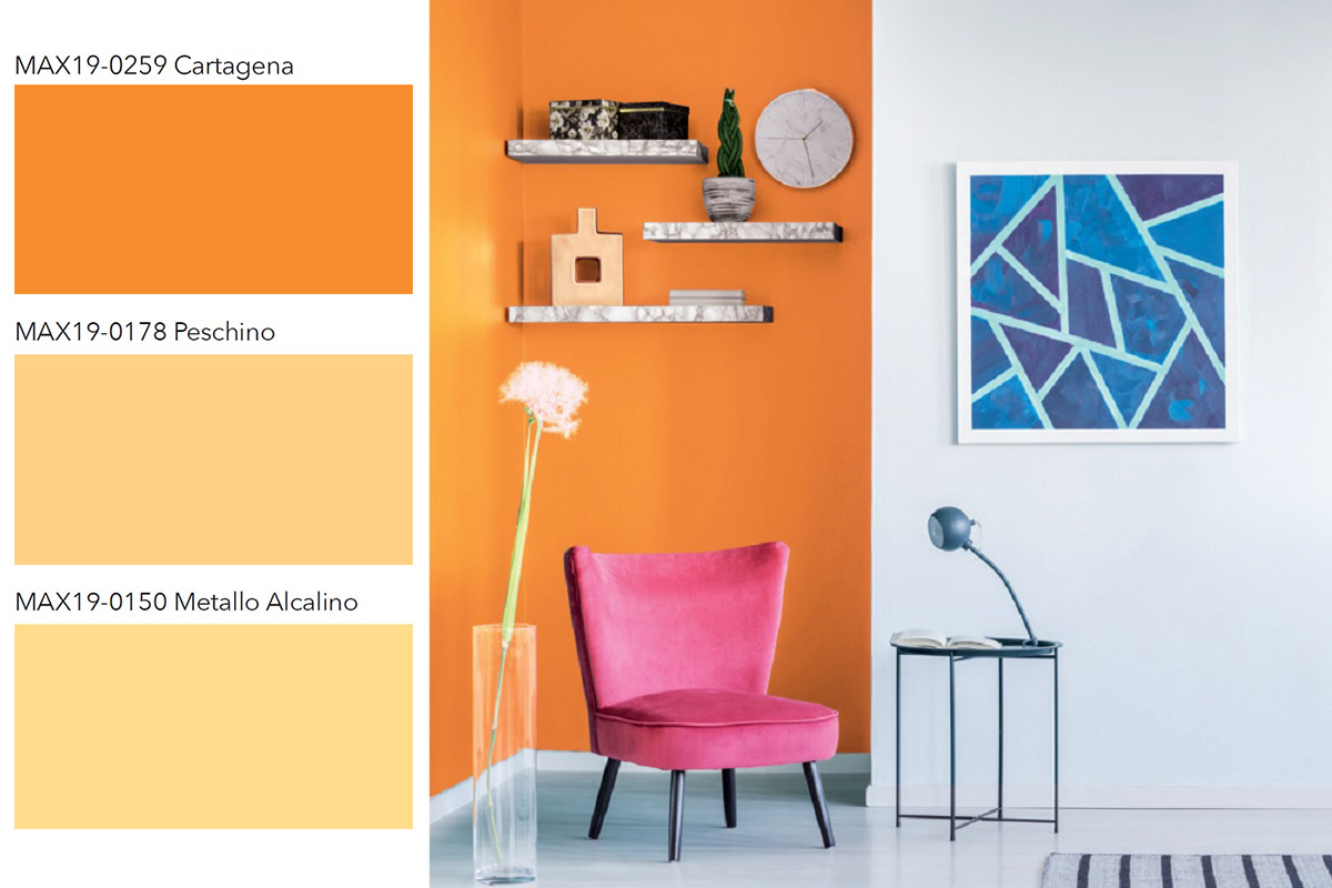 Pareti in arancio per una casa di tendenza - ColorEmotion